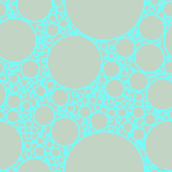 bubbles, circles, sponge, big, medium, small, 5 pixel line width, Baby Blue and Sea Mist circles bubbles sponge soap seamless tileable
