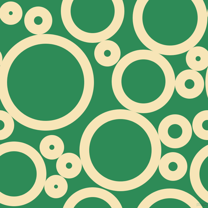 bubbles, circles, sponge, big, medium, small, 33 pixel line width, Barley White and Sea Green circles bubbles sponge soap seamless tileable