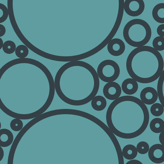 bubbles, circles, sponge, big, medium, small, 17 pixel line width, Big Stone and Cadet Blue circles bubbles sponge soap seamless tileable
