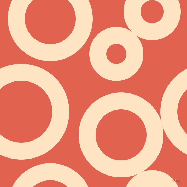 bubbles, circles, sponge, big, medium, small, 65 pixel line width, Bisque and Flamingo circles bubbles sponge soap seamless tileable