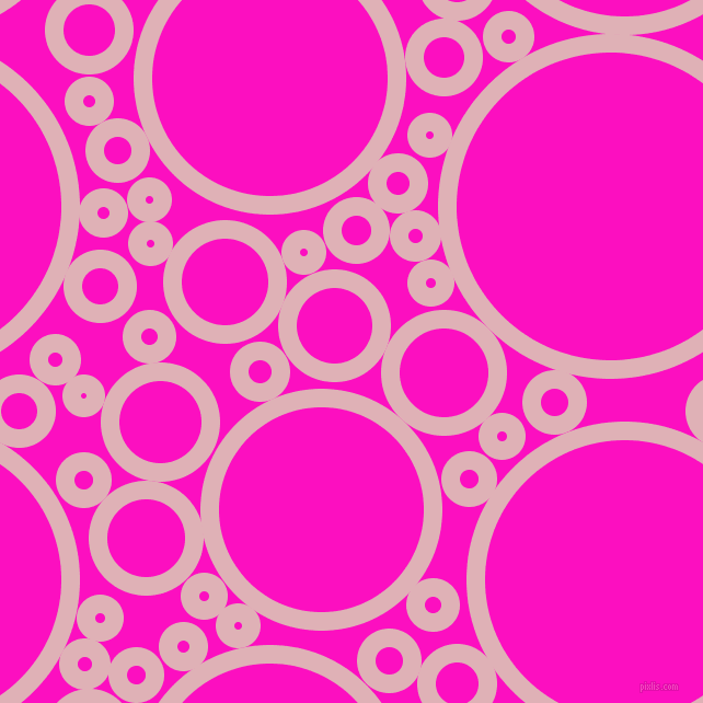 bubbles, circles, sponge, big, medium, small, 17 pixel line width, Blossom and Shocking Pink circles bubbles sponge soap seamless tileable