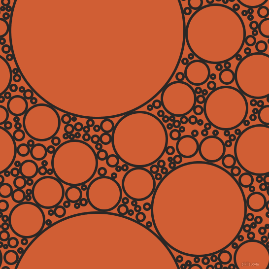 bubbles, circles, sponge, big, medium, small, 5 pixel line width, Bokara Grey and Chilean Fire circles bubbles sponge soap seamless tileable