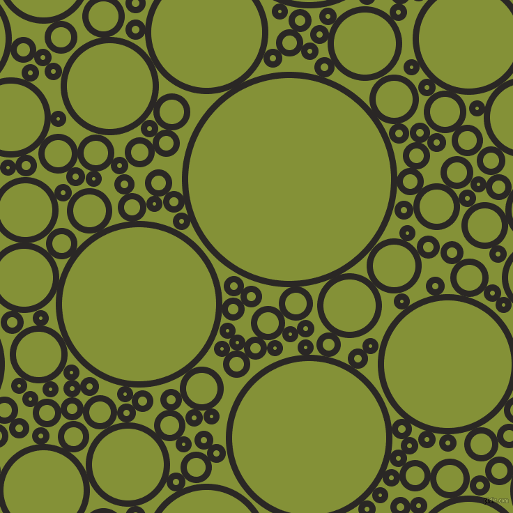 bubbles, circles, sponge, big, medium, small, 9 pixel line width, Bokara Grey and Wasabi circles bubbles sponge soap seamless tileable