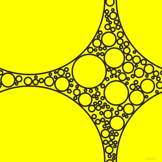 bubbles, circles, sponge, big, medium, small, 5 pixel line width, Bokara Grey and Yellow circles bubbles sponge soap seamless tileable