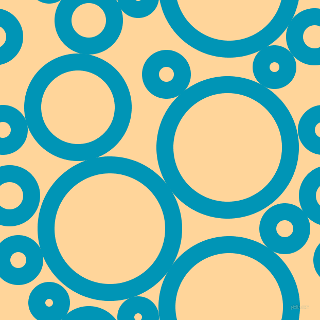 bubbles, circles, sponge, big, medium, small, 33 pixel line width, Bondi Blue and Caramel circles bubbles sponge soap seamless tileable