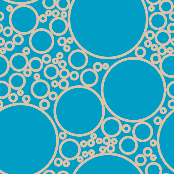 bubbles, circles, sponge, big, medium, small, 9 pixel line width, Bone and Pacific Blue circles bubbles sponge soap seamless tileable