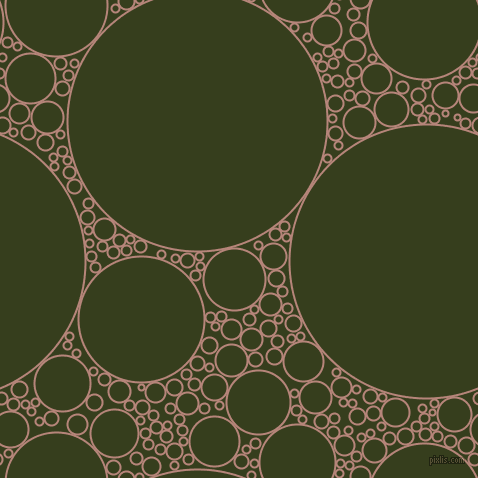 bubbles, circles, sponge, big, medium, small, 2 pixel line width, Brandy Rose and Turtle Green circles bubbles sponge soap seamless tileable