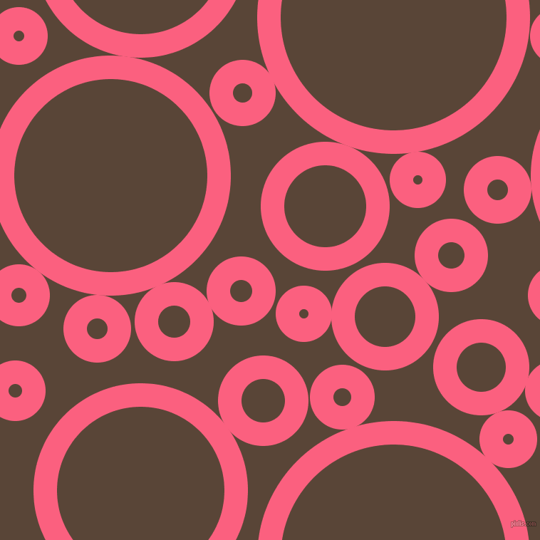 bubbles, circles, sponge, big, medium, small, 33 pixel line width, Brink Pink and Brown Derby circles bubbles sponge soap seamless tileable