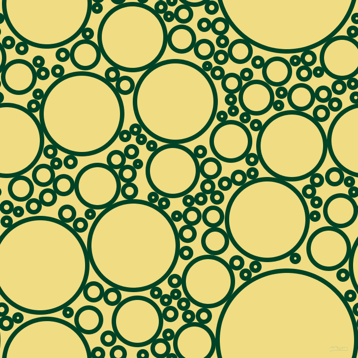 bubbles, circles, sponge, big, medium, small, 9 pixel line width, British Racing Green and Buff circles bubbles sponge soap seamless tileable