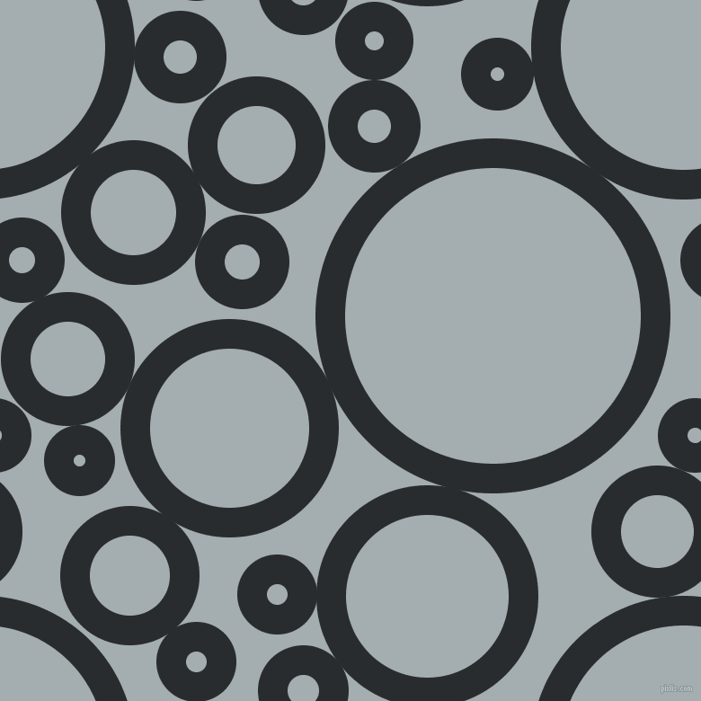 bubbles, circles, sponge, big, medium, small, 33 pixel line width, Bunker and Gull Grey circles bubbles sponge soap seamless tileable