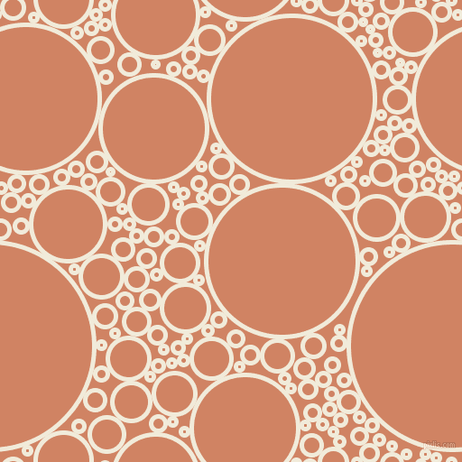 bubbles, circles, sponge, big, medium, small, 5 pixel line width, Buttery White and Burning Sand circles bubbles sponge soap seamless tileable