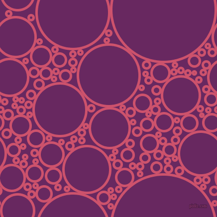 bubbles, circles, sponge, big, medium, small, 5 pixel line width, Cabaret and Palatinate Purple circles bubbles sponge soap seamless tileable