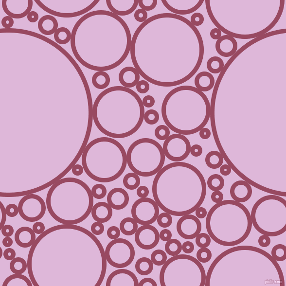 bubbles, circles, sponge, big, medium, small, 9 pixel line width, Cadillac and French Lilac circles bubbles sponge soap seamless tileable