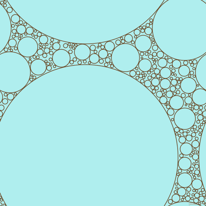 bubbles, circles, sponge, big, medium, small, 2 pixel line width, Cafe Royale and Pale Turquoise circles bubbles sponge soap seamless tileable
