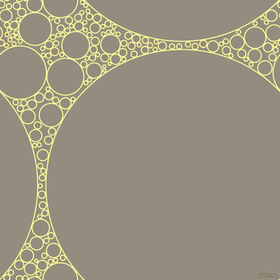 bubbles, circles, sponge, big, medium, small, 2 pixel line width, Canary and Heathered Grey circles bubbles sponge soap seamless tileable