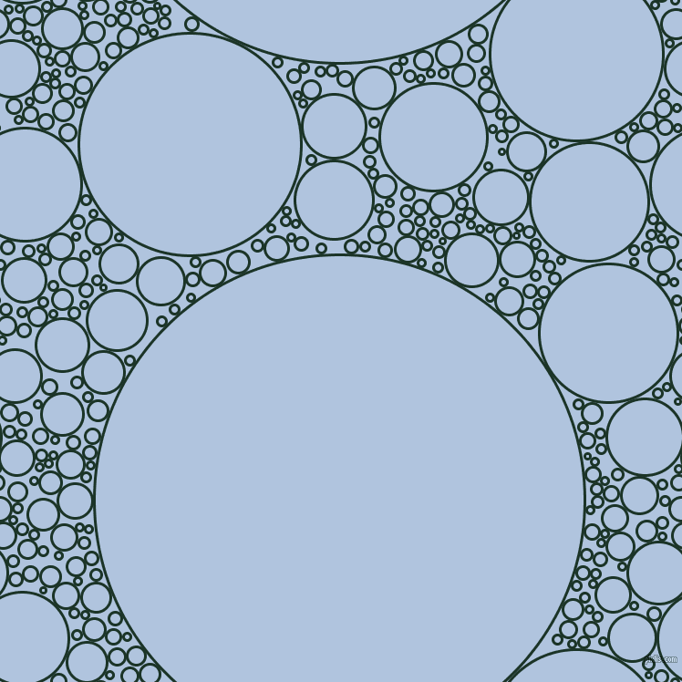 bubbles, circles, sponge, big, medium, small, 3 pixel line width, Cardin Green and Light Steel Blue circles bubbles sponge soap seamless tileable
