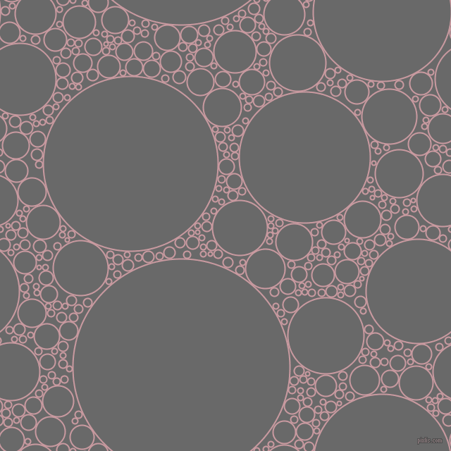 bubbles, circles, sponge, big, medium, small, 2 pixel line width, Careys Pink and Dim Gray circles bubbles sponge soap seamless tileable