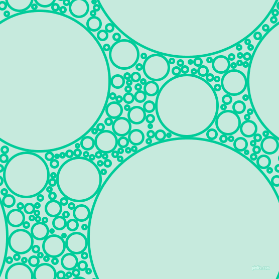 bubbles, circles, sponge, big, medium, small, 5 pixel line width, Caribbean Green and Mint Tulip circles bubbles sponge soap seamless tileable
