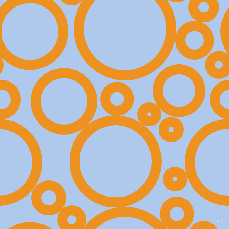 bubbles, circles, sponge, big, medium, small, 33 pixel line width, Carrot Orange and Tropical Blue circles bubbles sponge soap seamless tileable