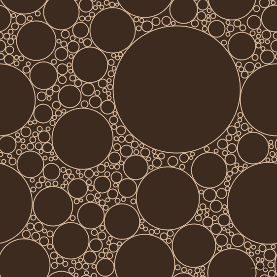 bubbles, circles, sponge, big, medium, small, 2 pixel line width, Cashmere and Bistre circles bubbles sponge soap seamless tileable