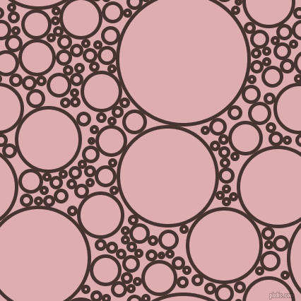 bubbles, circles, sponge, big, medium, small, 5 pixel line width, Cedar and Pale Chestnut circles bubbles sponge soap seamless tileable