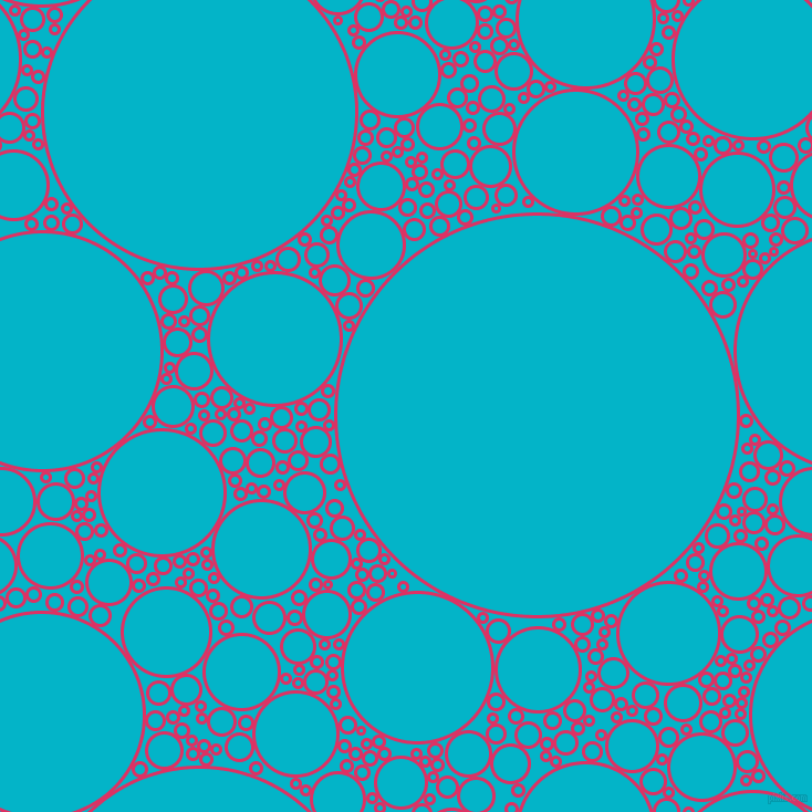 bubbles, circles, sponge, big, medium, small, 3 pixel line width, Cerise and Iris Blue circles bubbles sponge soap seamless tileable