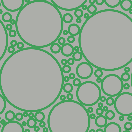 bubbles, circles, sponge, big, medium, small, 9 pixel line width, Chateau Green and Silver Chalice circles bubbles sponge soap seamless tileable