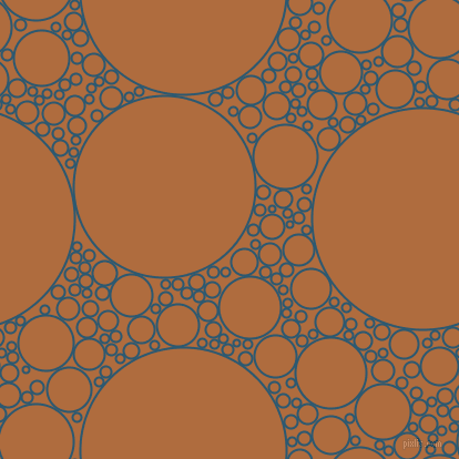bubbles, circles, sponge, big, medium, small, 2 pixel line width, Chathams Blue and Bourbon circles bubbles sponge soap seamless tileable