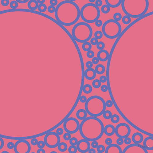 bubbles, circles, sponge, big, medium, small, 9 pixel line width, Chetwode Blue and Deep Blush circles bubbles sponge soap seamless tileable