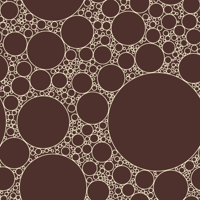 bubbles, circles, sponge, big, medium, small, 2 pixel line width, China Ivory and Espresso circles bubbles sponge soap seamless tileable