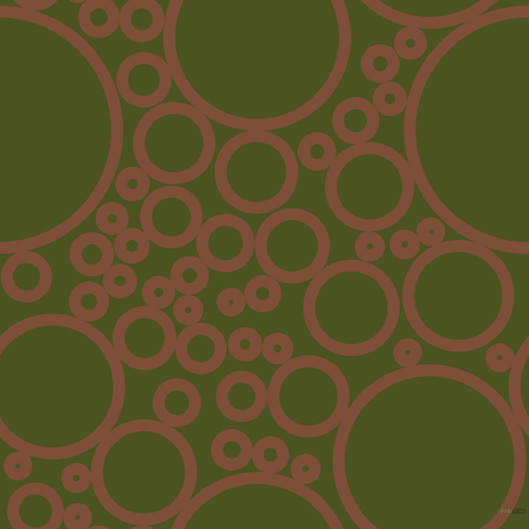 bubbles, circles, sponge, big, medium, small, 17 pixel line width, Cigar and Army green circles bubbles sponge soap seamless tileable
