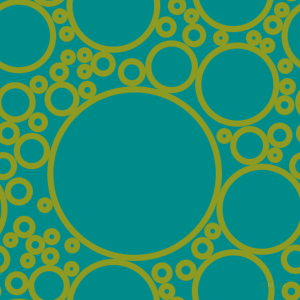 bubbles, circles, sponge, big, medium, small, 9 pixel line width, Citron and Dark Cyan circles bubbles sponge soap seamless tileable