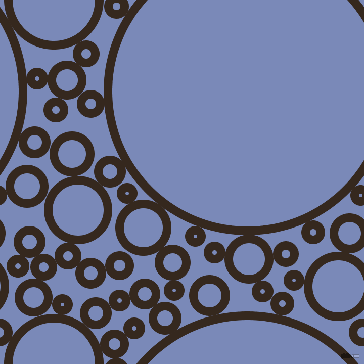 bubbles, circles, sponge, big, medium, small, 17 pixel line width, Cocoa Brown and Wild Blue Yonder circles bubbles sponge soap seamless tileable