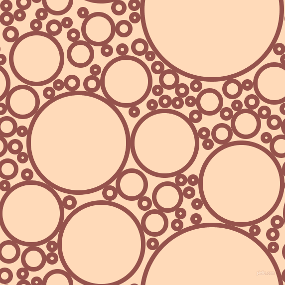 bubbles, circles, sponge, big, medium, small, 9 pixel line widthCopper Rust and Peach Puff circles bubbles sponge soap seamless tileable