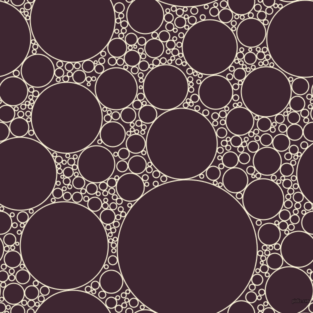 bubbles, circles, sponge, big, medium, small, 2 pixel line width, Corn Silk and Toledo circles bubbles sponge soap seamless tileable