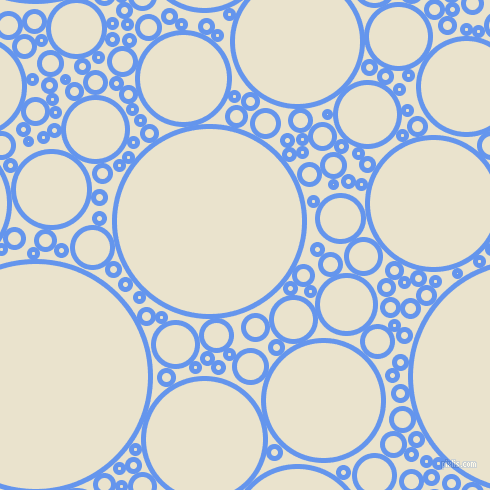 bubbles, circles, sponge, big, medium, small, 5 pixel line width, Cornflower Blue and Orange White circles bubbles sponge soap seamless tileable
