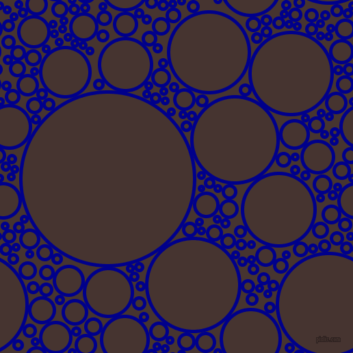 bubbles, circles, sponge, big, medium, small, 5 pixel line width, Dark Blue and Cedar circles bubbles sponge soap seamless tileable