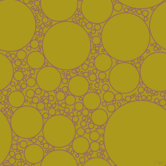 bubbles, circles, sponge, big, medium, small, 3 pixel line width, Dark Chestnut and Lucky circles bubbles sponge soap seamless tileable