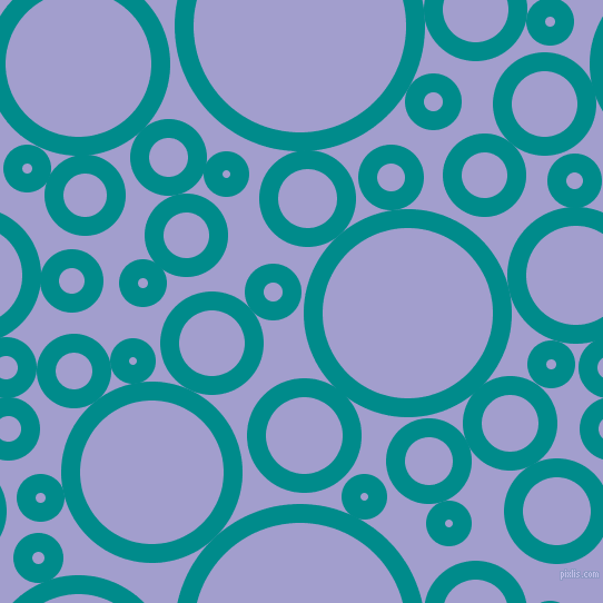 bubbles, circles, sponge, big, medium, small, 17 pixel line width, Dark Cyan and Wistful circles bubbles sponge soap seamless tileable