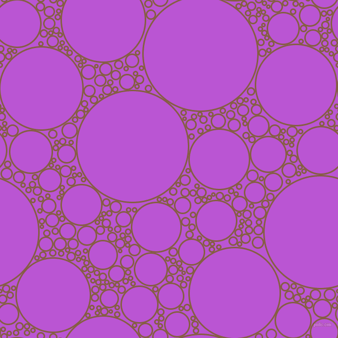bubbles, circles, sponge, big, medium, small, 3 pixel line width, Dark Wood and Medium Orchid circles bubbles sponge soap seamless tileable