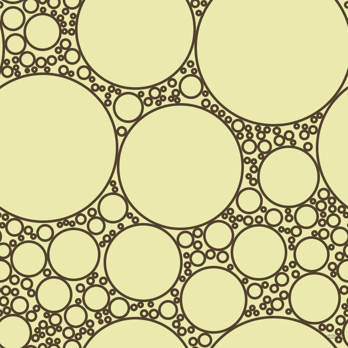bubbles, circles, sponge, big, medium, small, 5 pixel line widthDeep Bronze and Medium Goldenrod circles bubbles sponge soap seamless tileable