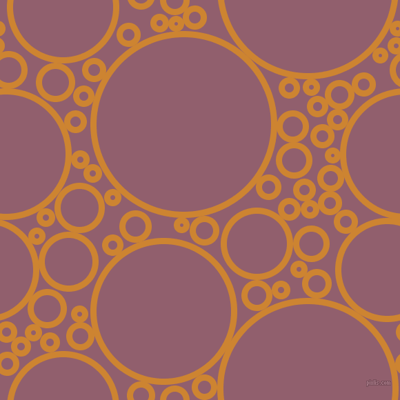 bubbles, circles, sponge, big, medium, small, 9 pixel line width, Dixie and Mauve Taupe circles bubbles sponge soap seamless tileable