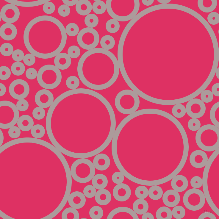 bubbles, circles, sponge, big, medium, small, 17 pixel line width, Dusty Grey and Cerise circles bubbles sponge soap seamless tileable