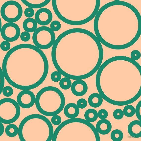 bubbles, circles, sponge, big, medium, small, 17 pixel line width, Elf Green and Peach circles bubbles sponge soap seamless tileable