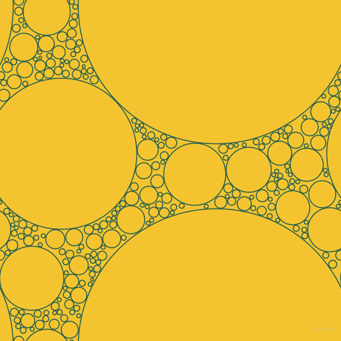 bubbles, circles, sponge, big, medium, small, 2 pixel line width, Evening Sea and Saffron circles bubbles sponge soap seamless tileable