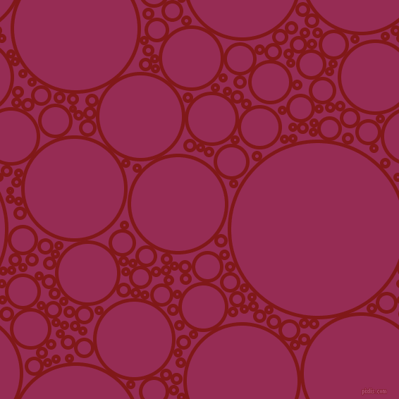 bubbles, circles, sponge, big, medium, small, 5 pixel line width, Falu Red and Lipstick circles bubbles sponge soap seamless tileable