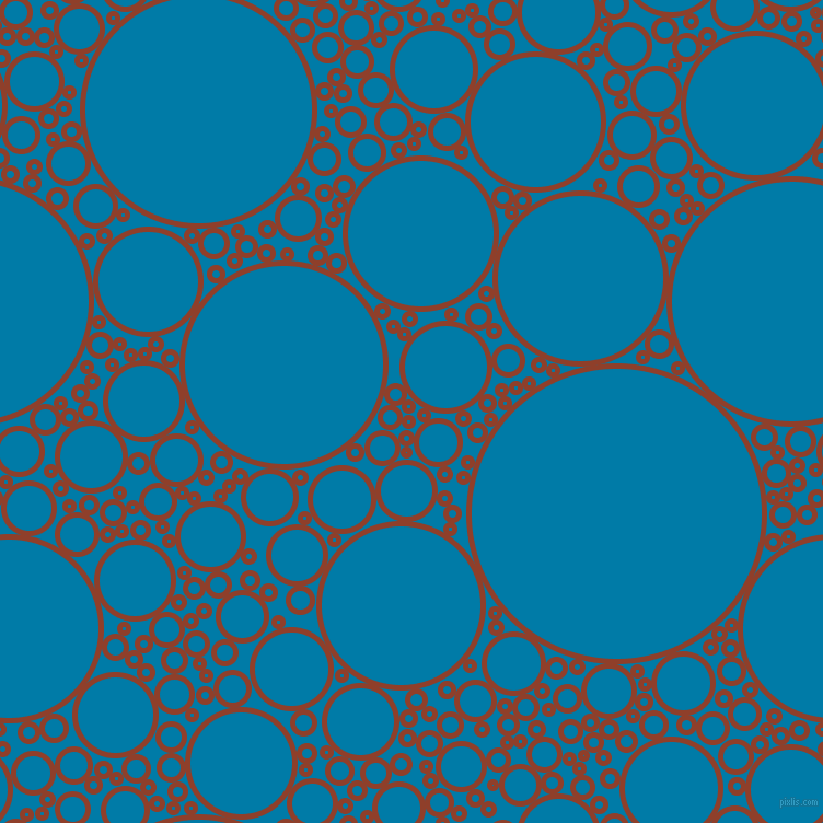 bubbles, circles, sponge, big, medium, small, 5 pixel line width, Fire and Cerulean circles bubbles sponge soap seamless tileable