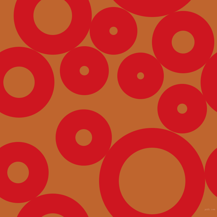 bubbles, circles, sponge, big, medium, small, 65 pixel line width, Fire Engine Red and Christine circles bubbles sponge soap seamless tileable