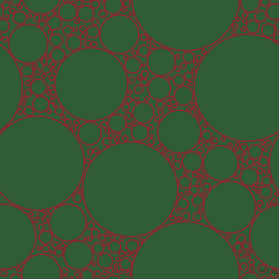 bubbles, circles, sponge, big, medium, small, 3 pixel line width, Flame Red and Parsley circles bubbles sponge soap seamless tileable
