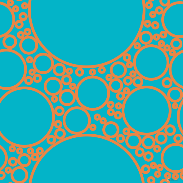 bubbles, circles, sponge, big, medium, small, 9 pixel line width, Flamenco and Iris Blue circles bubbles sponge soap seamless tileable
